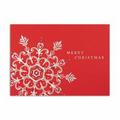 Snowflake Expression Greeting Card - Silver Lined White Fastick  Envelope